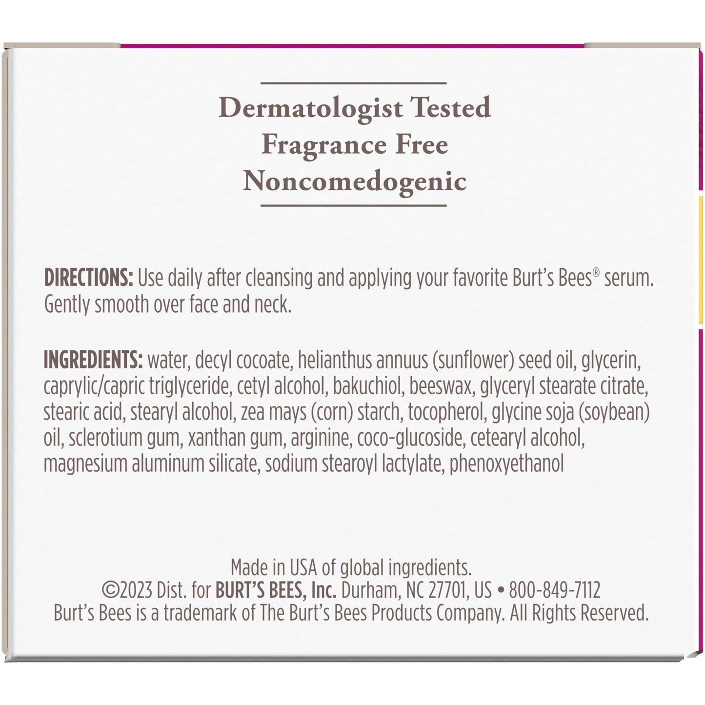 Burt's Bees Renewal Fragrance-Free Firming Moisturizing Face Cream With Natural Retinol Alternative, Firming Face Cream With Bakuchiol, 99 Percent Natural Origin Skin Care, 1.8 oz. Tub