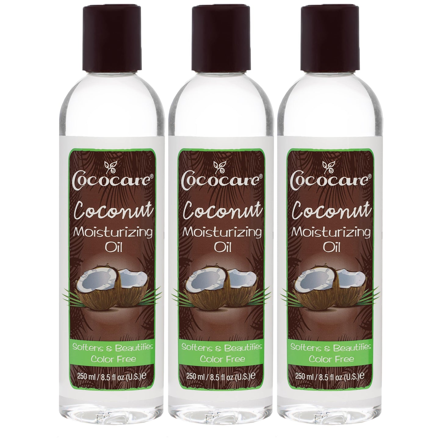 Cococare Coconut Moisturizing Oil 8.5 Ounce (260ml) (Pack of 3)