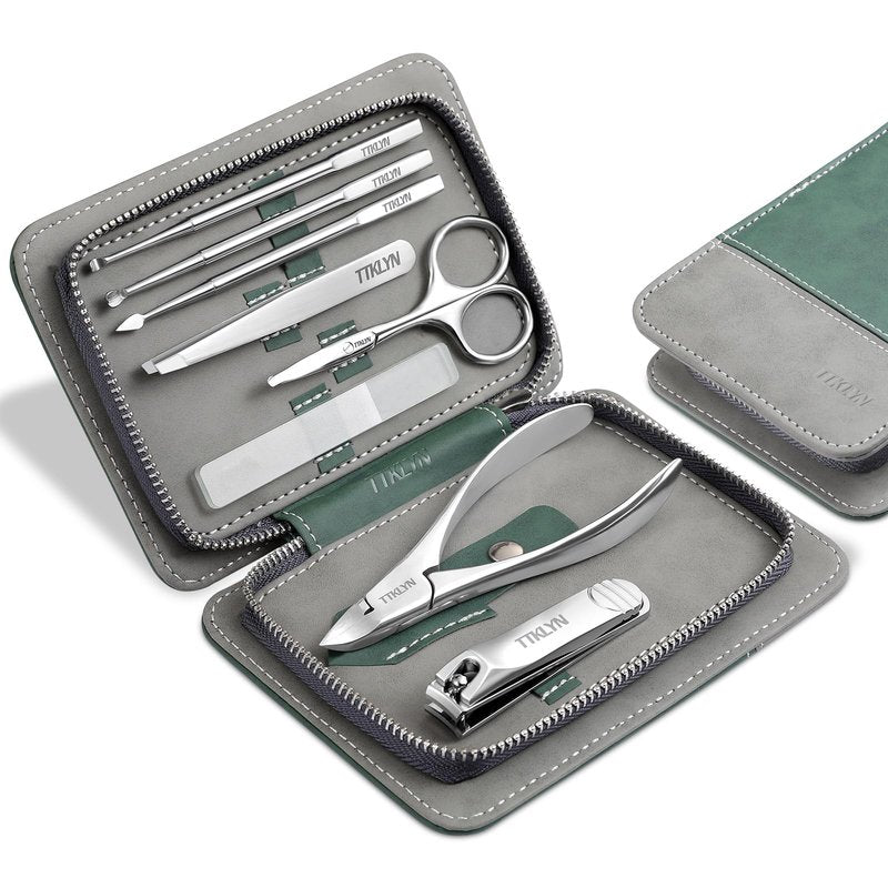 TTKLYN Manicure Kit for Women, Stainless Steel Nail Kit with PU Leather Case, Precision Pedicure Tools for Feet