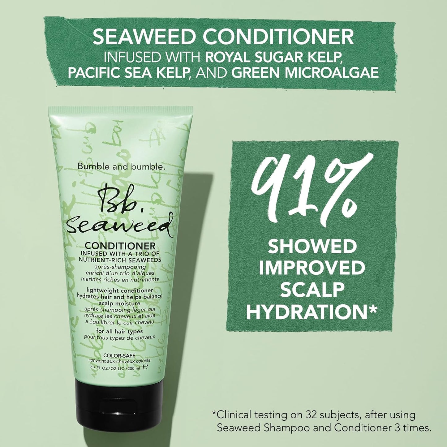 Bumble and Bumble Seaweed Hydrating Conditioner - Lightweight Moisture & Frizz Control | For Fine to Medium Hair Types