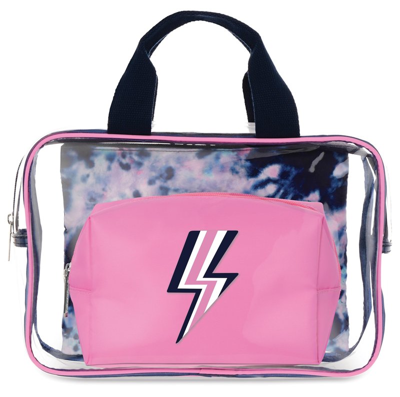 iscream 3-Piece Large, Medium and Small Bag Set for Toiletry and Cosmetic Storage and Travel - Night Tie Dye