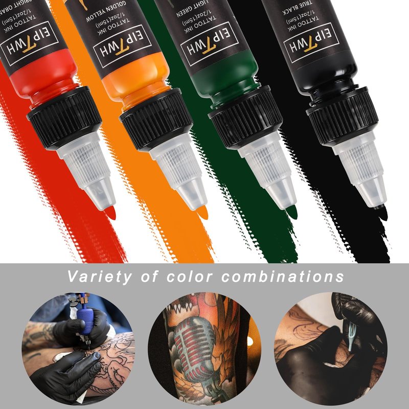 EIPTWH Tattoo Kit,Tattoo Gun Kit for Beginners Rotary Tattoo Machine Pen Kit with 10pcs Cartridges Needles,Rotary Tattoo Machine Kit with 7 Colors Tattoo Inks for Tattoo Artist Tattoo Supplies