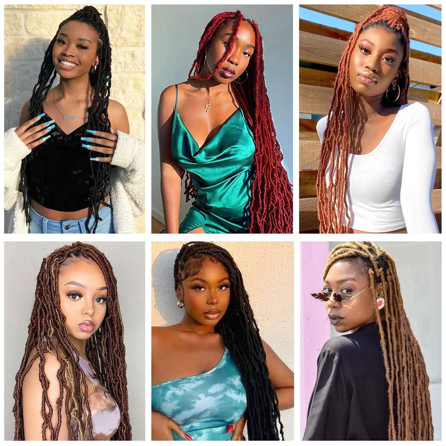 Soft Locs 26 Inch 7 Packs Ombre Crochet Hair Pre Looped Faux Locs Crochet Hair For Black Women Butterfly Locs Hair Nu Goddess Braids Crochet Hair(1B/30/27, 26 Inch, 7 Packs)