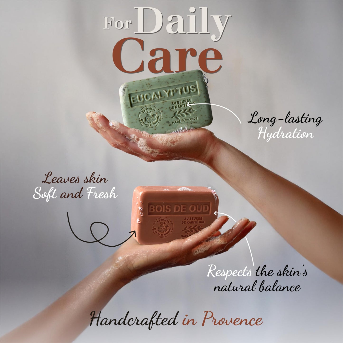 La Maison du Savon de Marseille Donkey Milk Soap Bars, 3 x 8.8 oz