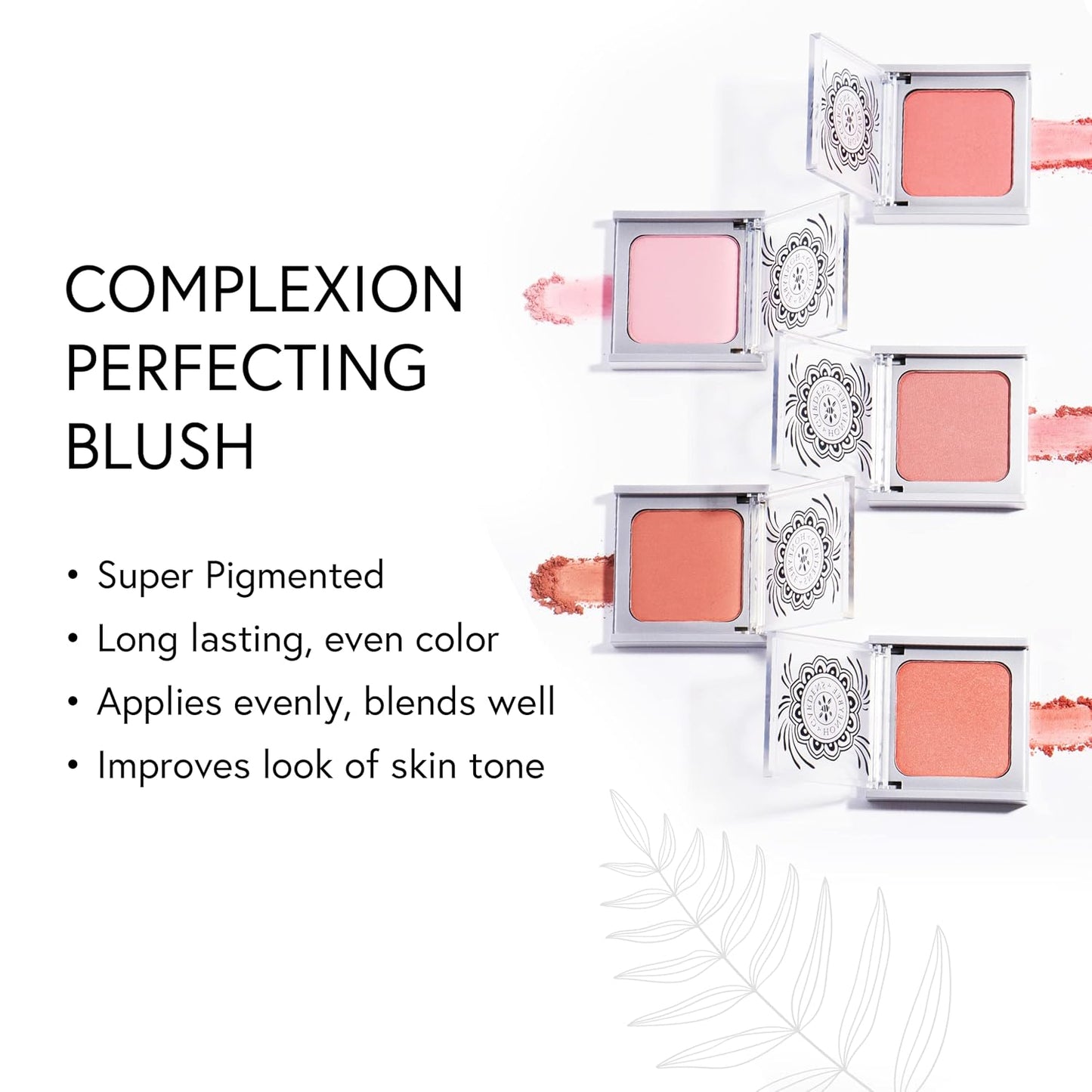 Honeybee Gardens Complexion Perfecting Blush - Euphoria Cool Peachy Pink Powder Blush | Highly Pigmented Vegan Makeup, 8.5g