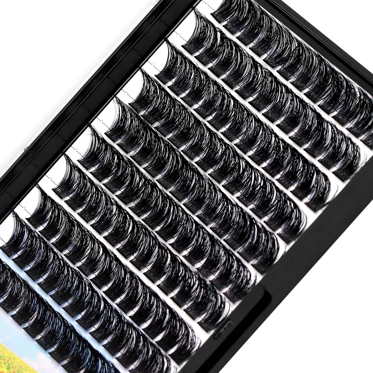 Hannahool Handmade D Curl 10-20mm to Choose 120Pcs Natural long Individual Thick Base Cluster Eyelashes Dramatic Look DIY Volume Eye Lashes Extensions (12mm)