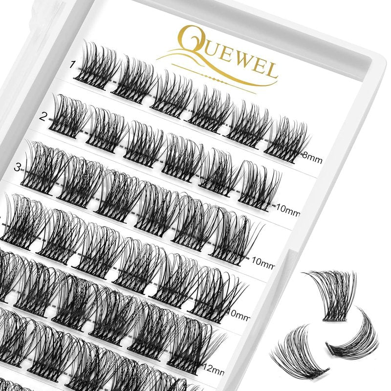 Lash Clusters - 72 Pcs DIY Individual False Eyelashes | Soft & Durable 8-16mm Mix for Home Makeup