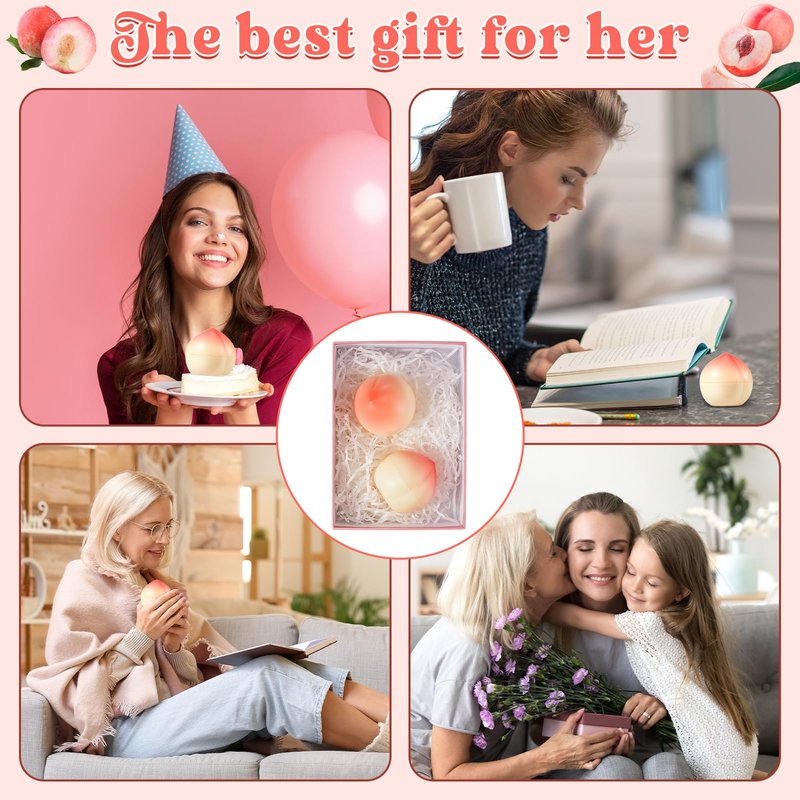 Swiffen 12 Pcs Peach Hand Cream Set Cute Mini Travel Size Hand Lotion Bulk Gifts for Women Nurses Bridal Shower Birthday Party Favors Sweet & Peach Scented Hydrating Shea Butter Moisturizer