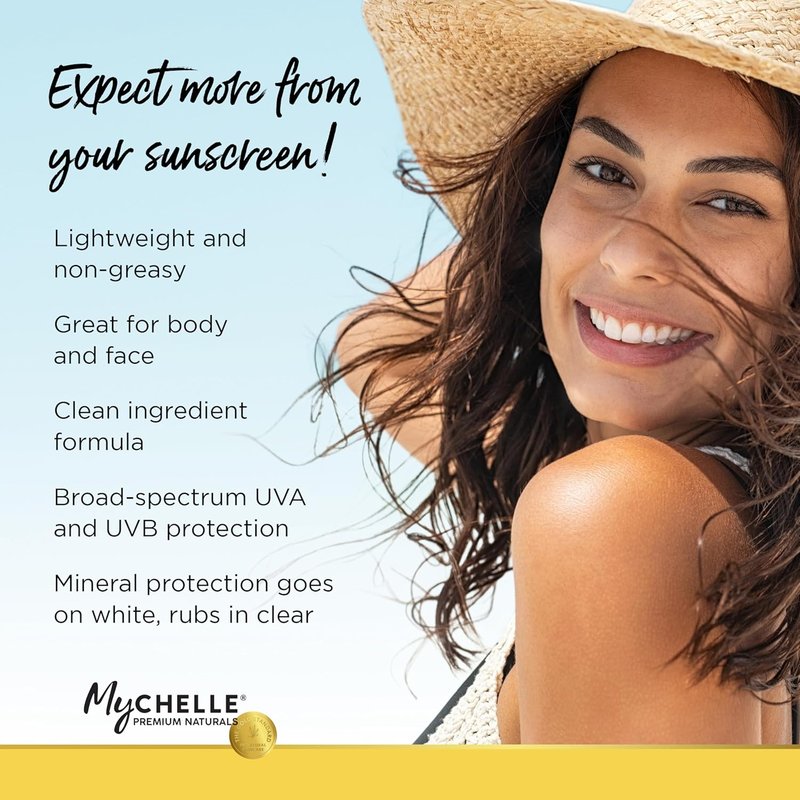 MyChelle Sun Shield Clear Spray SPF 30 - Liquid Zinc Sunscreen with Bentonite Clay & Jojoba | 6 Fl Oz, Water-Resistant for 80 Minutes