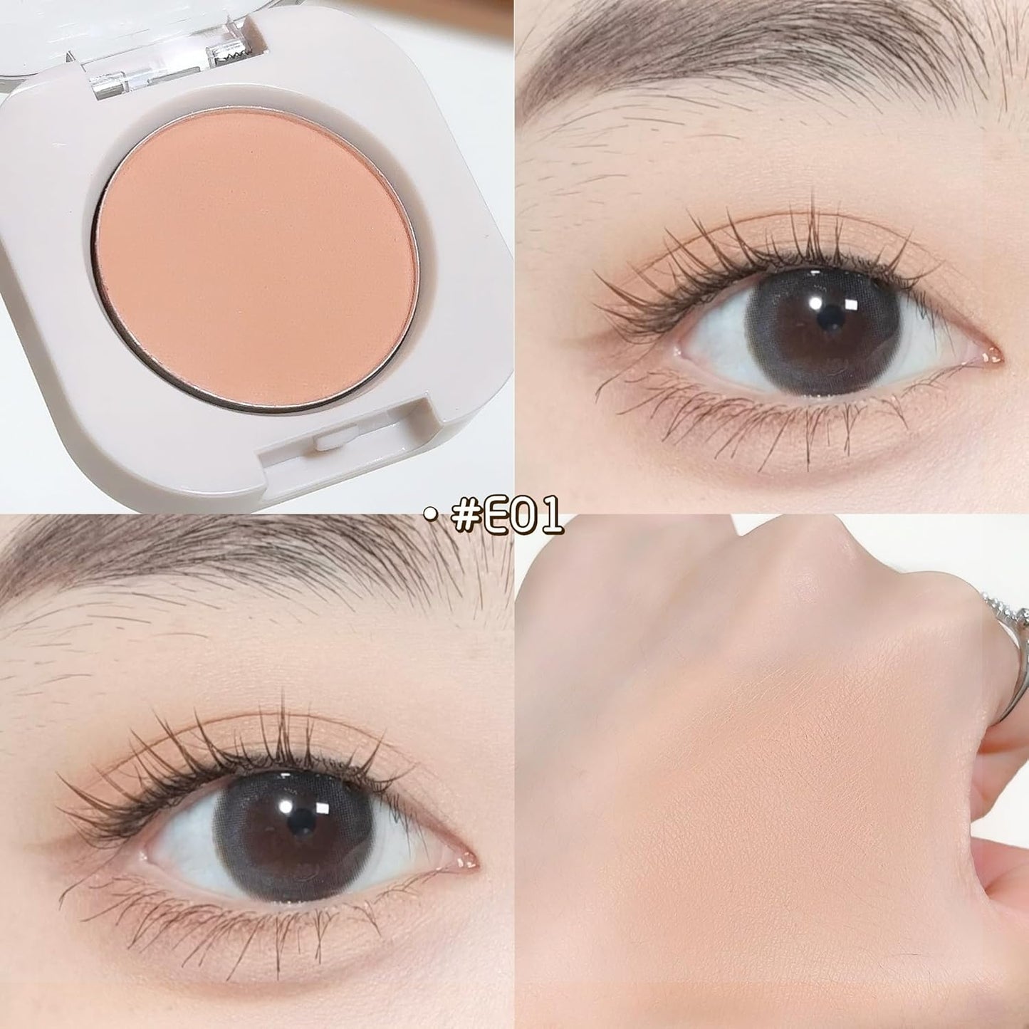 Nude Whisper Single Eyeshadow for Mature Skin - Soft Matte Beige, Ultra-Pigmented & Blendable Cream for Everyday Makeup