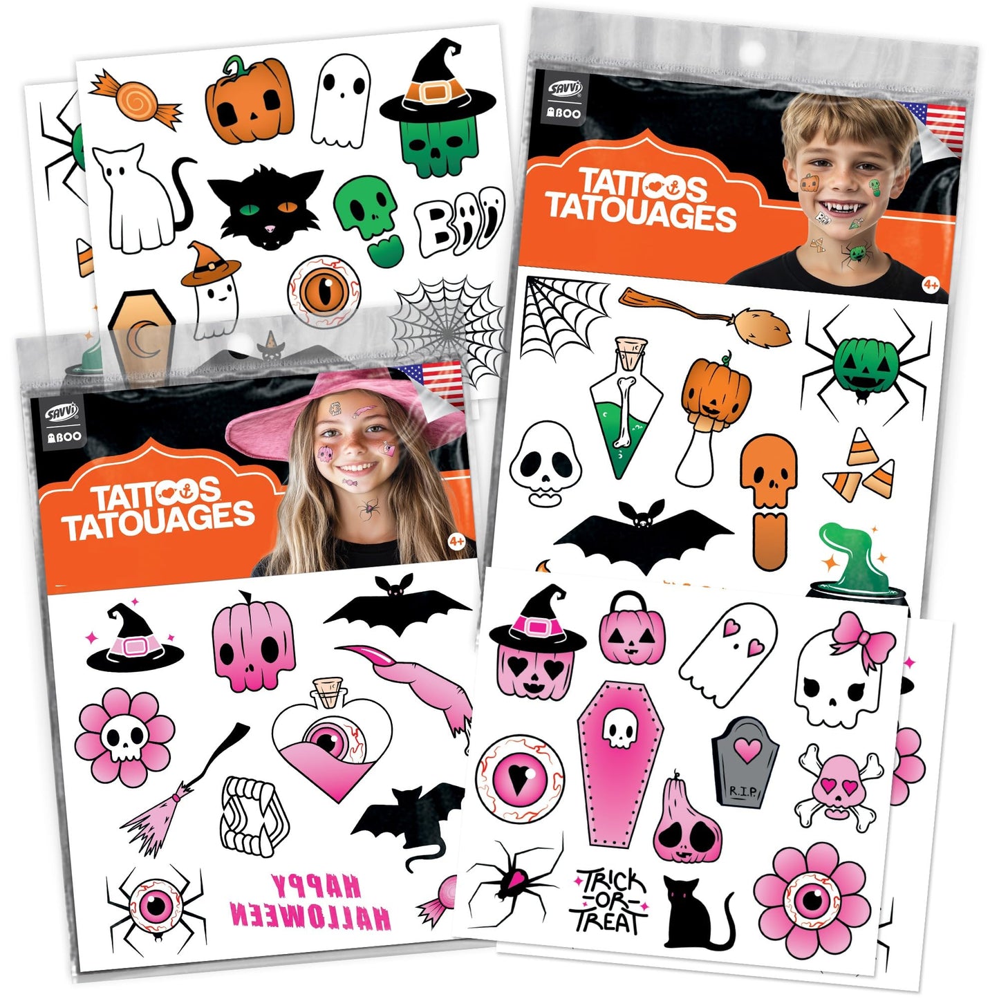 Paw Patrol Costume Face Tattoos – Temporary Tattoo Set for Kids Featuring Chase, Marshall, Skye & More, Easy Halloween Costume Accessory, Safe & Non-Toxic