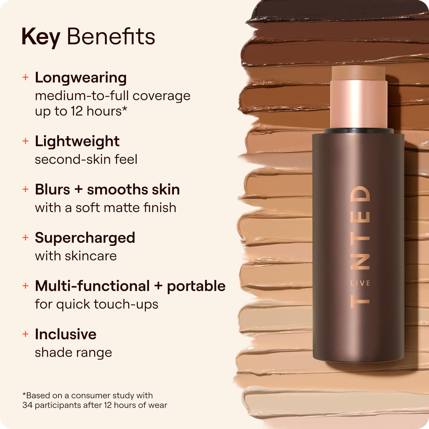 Live Tinted Foundation Makeup - Huestick Complexion Stick - Shade 06
