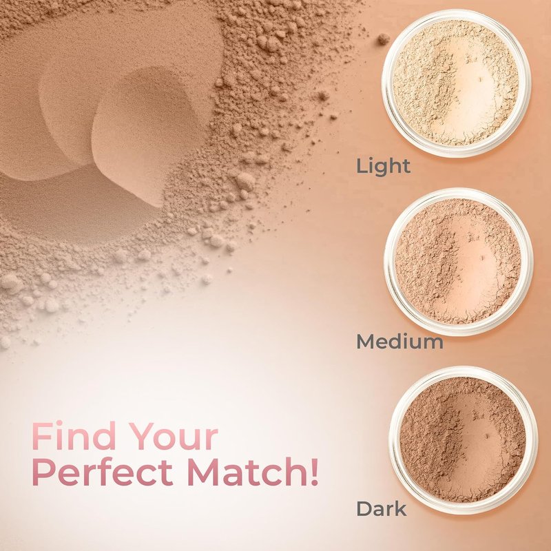 Mineral Makeup Dark Concealer - Matte Loose Corrector Powder for Blemishes & Dark Circles | 20g Sifter Jar
