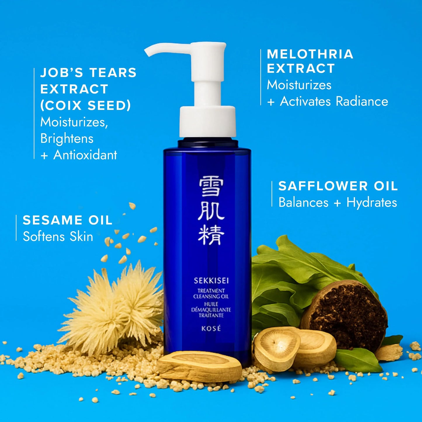 SEKKISEI Treatment Cleansing Oil, Facial Cleanser & Makeup Remover, 5.4 Ounce