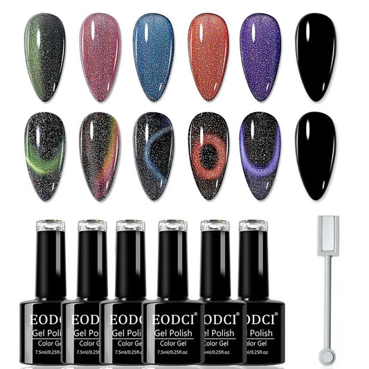 eodci 103 Colors Gel Nail Polish Set, Multi-Colored Gel Polish With 5 Pcs Base Coat Glossy Matte and Glossy Top Coat Nail Set
