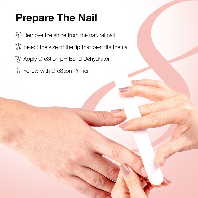 Cre8tion Soft Gel Nail Tips, Medium Stiletto Shape, 602 Tips in 14 Sizes (00-9) for Professional Nail Extensions