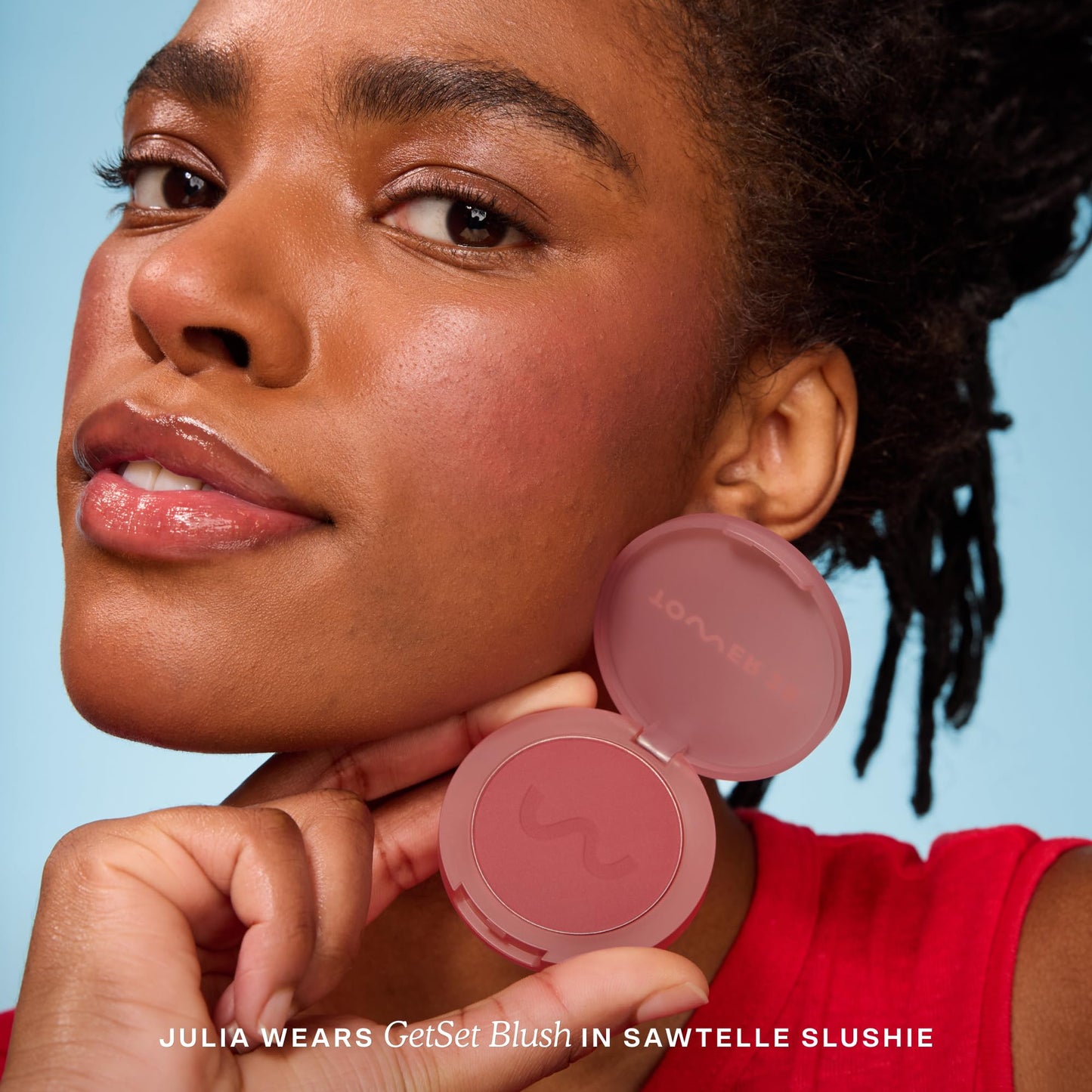 Tower 28 GetSet Matte Powder Blush for Cheeks - 12-Hour Setting Blush Powder for Smooth, Blurred Skin - Talc-Free, Sweat-Proof Face Blushes - Makeup for Sensitive Skin - Sawtelle Slushie (1.13 oz)