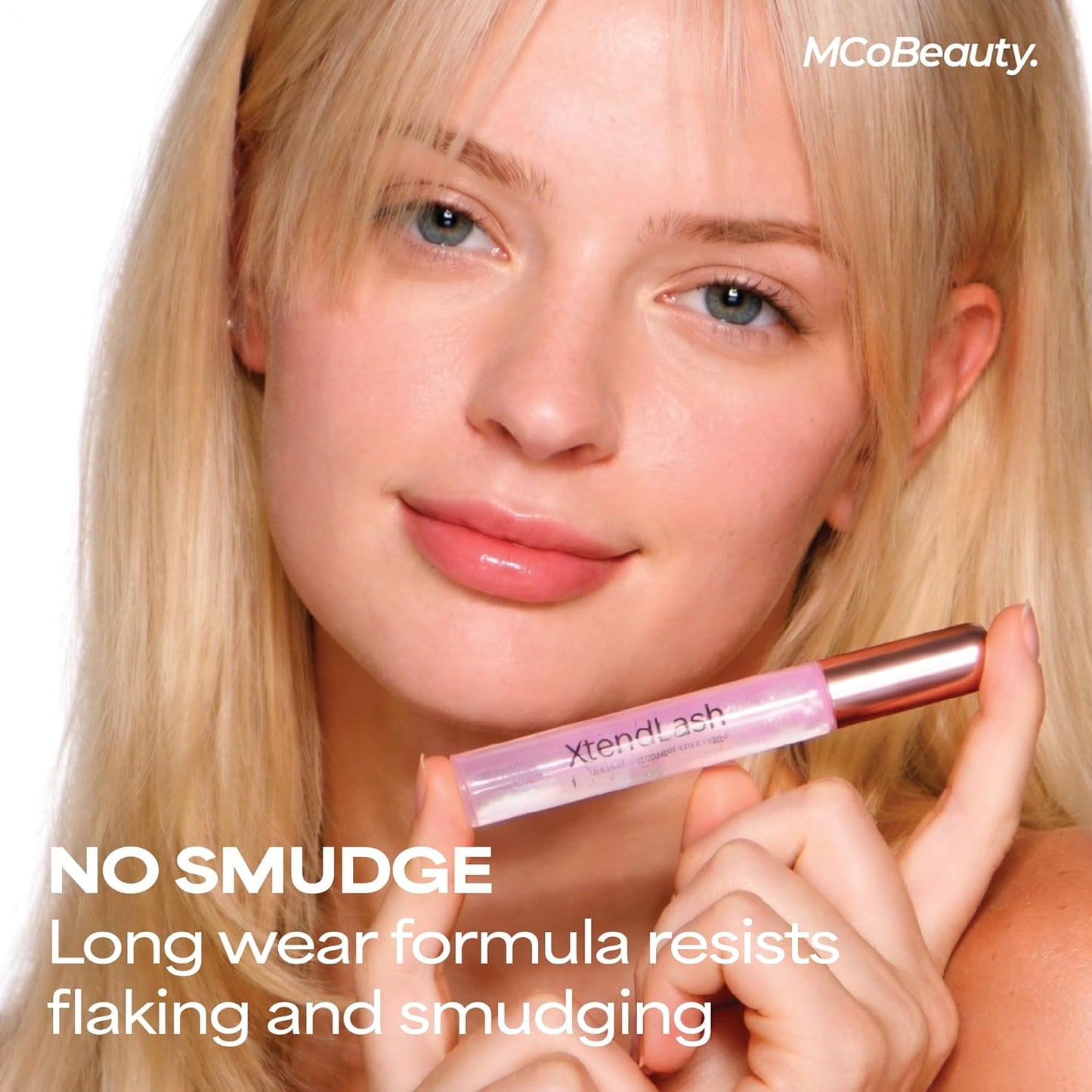 XtendLash Clear Tubing Mascara - Lengthening & Glossy Shine, Water-Resistant | Flake-Free, Vegan, Sensitive Eyes