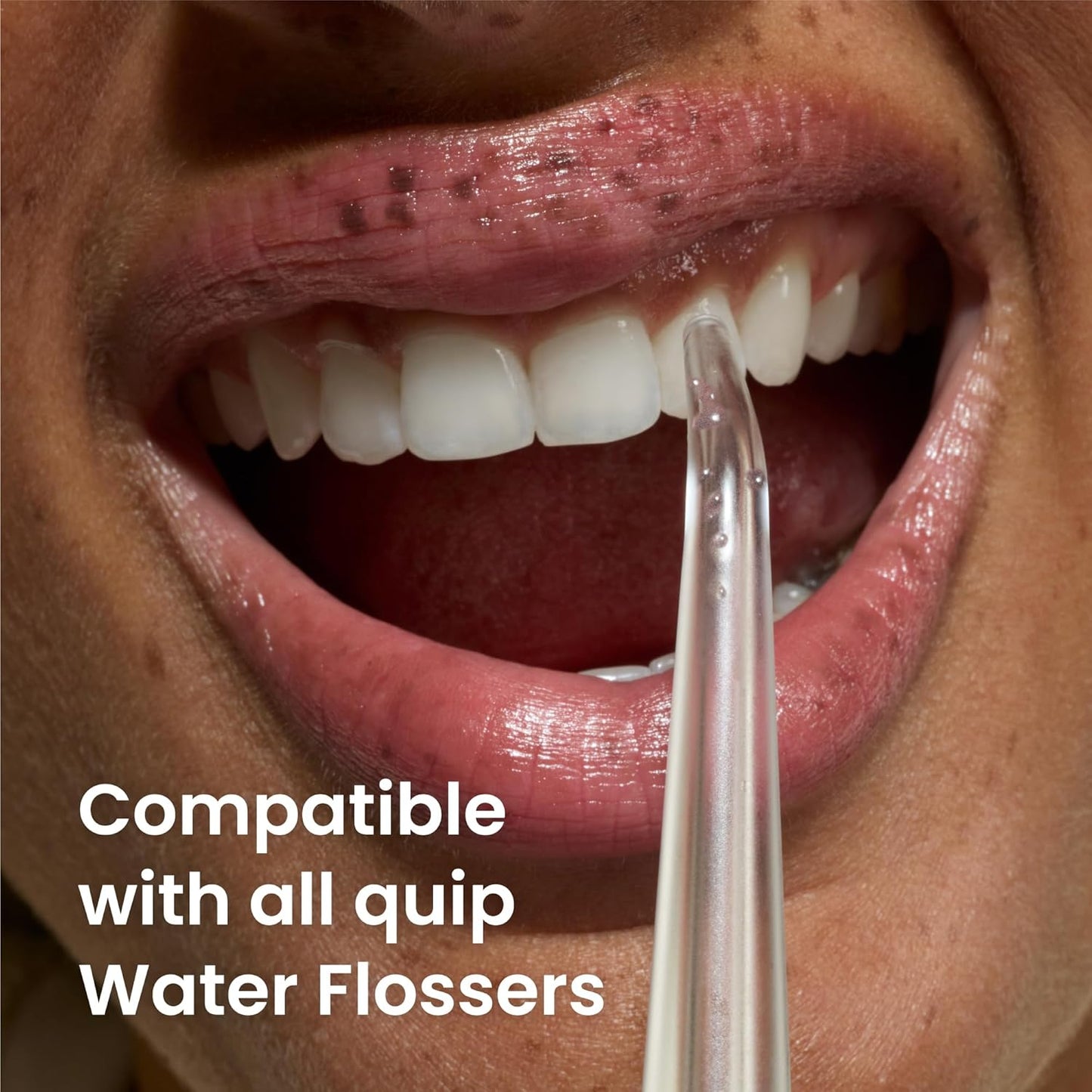 Quip Water Flosser Tip Refills - 360° Rotating Dental Pick Tips | Rechargeable, 3-Pack