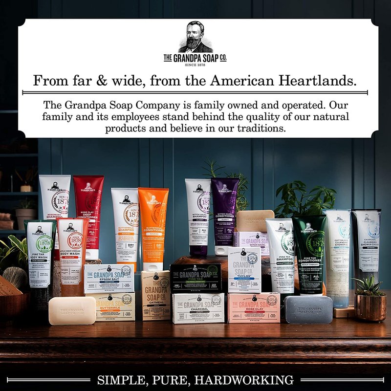 Pine Tar Soap - Natural Skin Care Bar for Dry Skin | 4.25 oz (Pack of 4)
