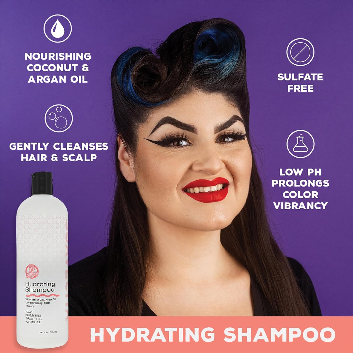 Suavecita Hydrating Shampoo - Sulfate-Free & Paraben-Free | Safe for Color-Treated Hair | 16.9 oz