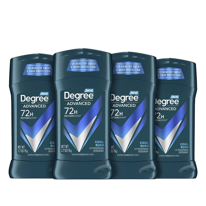 Degree Men Advanced Protection Antiperspirant Deodorant Cool Rush 4 count & Men UltraClear Antiperspirant Deodorant Black+White 2 Count 72-Hour Sweat & Odor Protection