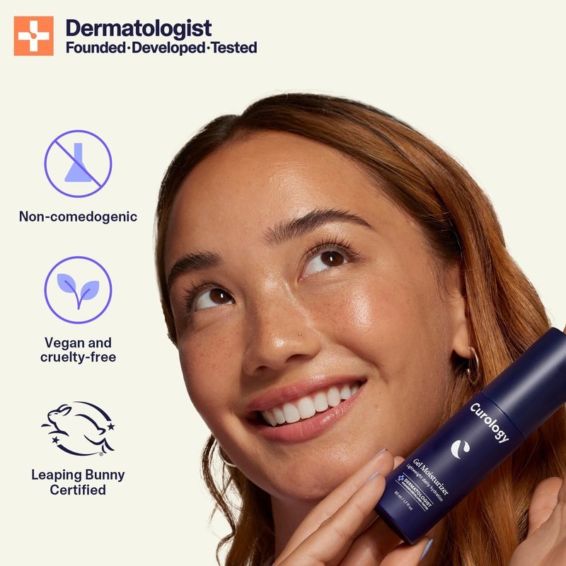 Curology Skin Care Set, Gentle Cleanser Face Wash and Gel Moisturizer Face Lotion, Fragrance Free