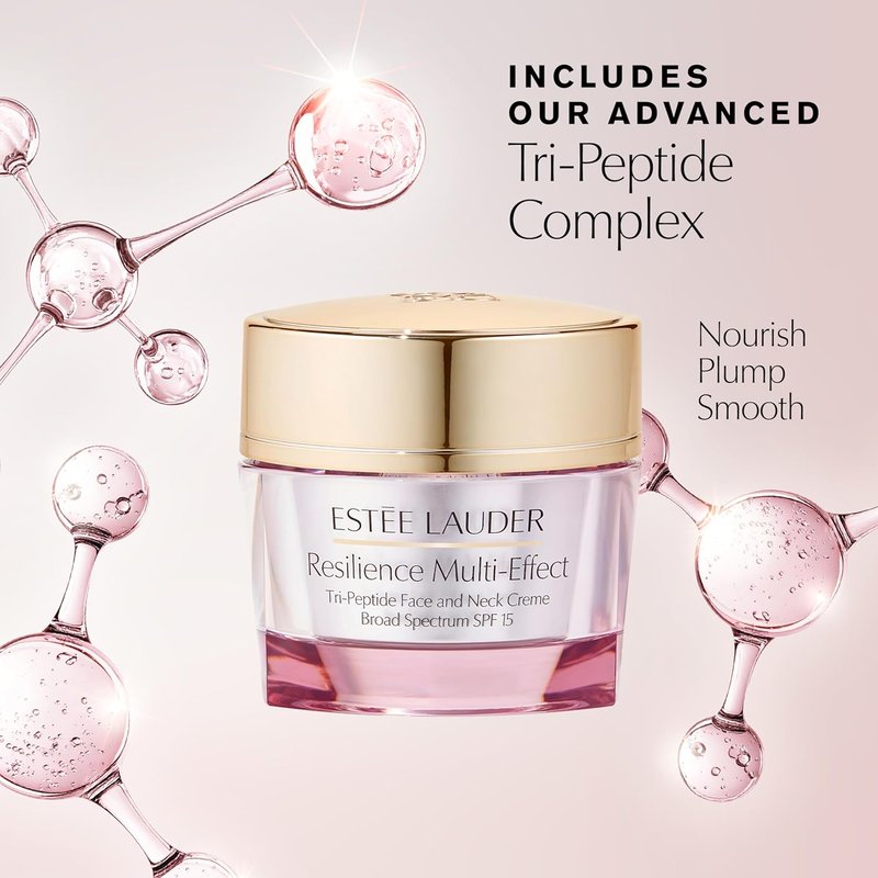 Estée Lauder Resilience Multi-Effect Tri-Peptide Face & Neck Cream - Anti-Aging Moisturizer with SPF 15