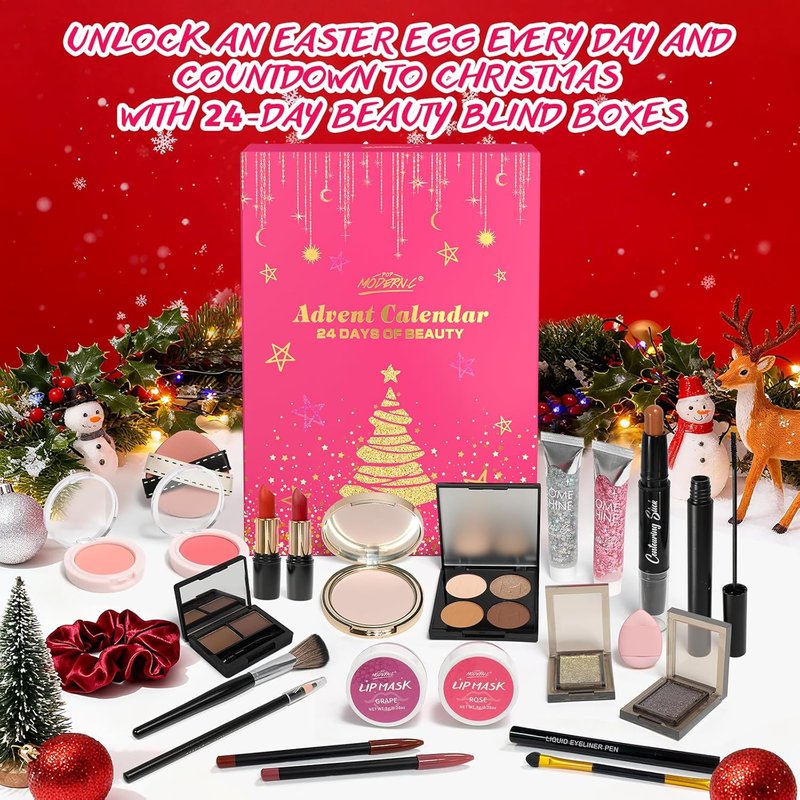 Makeup Advent Calendar 2025 - 24 Days of Beauty Gifts for Women & Teens | Perfect for Christmas & Special Occasions