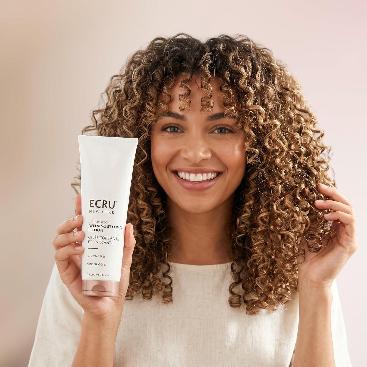 Ecru New York Curl Perfect Defining Styling Potion, Anti Frizz Curl Cream, Curly Hair Styling Cream, 7oz