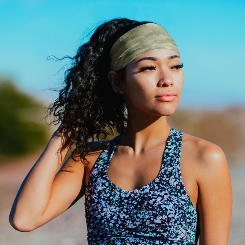 Suddora Camo Tapered Headband - Workout, Hunting, Sports, Shooter Games