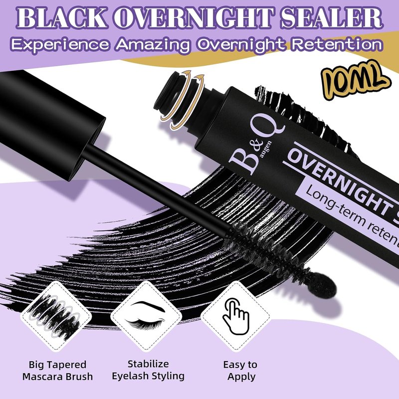 Lash Clusters Overnighter - 10ML Black Lash Sealer for Cluster Lashes | Longer Lasting Coating