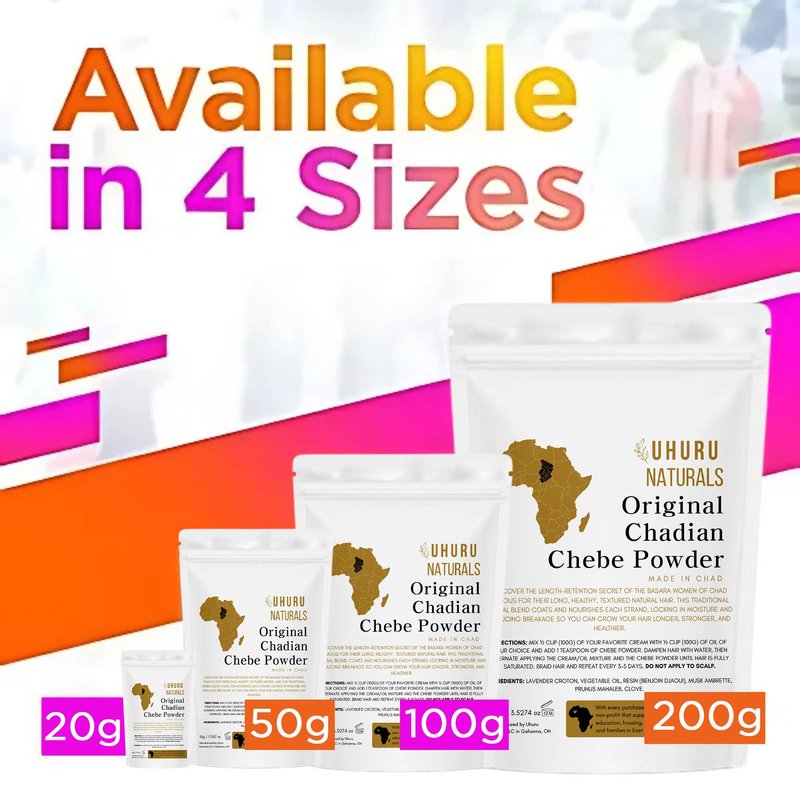 ChadianChebe™ Hair Powder (100 Grams) | Authentic African Herbal Powder from Chad for Hair Growth & Strength | Traditional Botanical Treatment for Thick, Healthy Hair