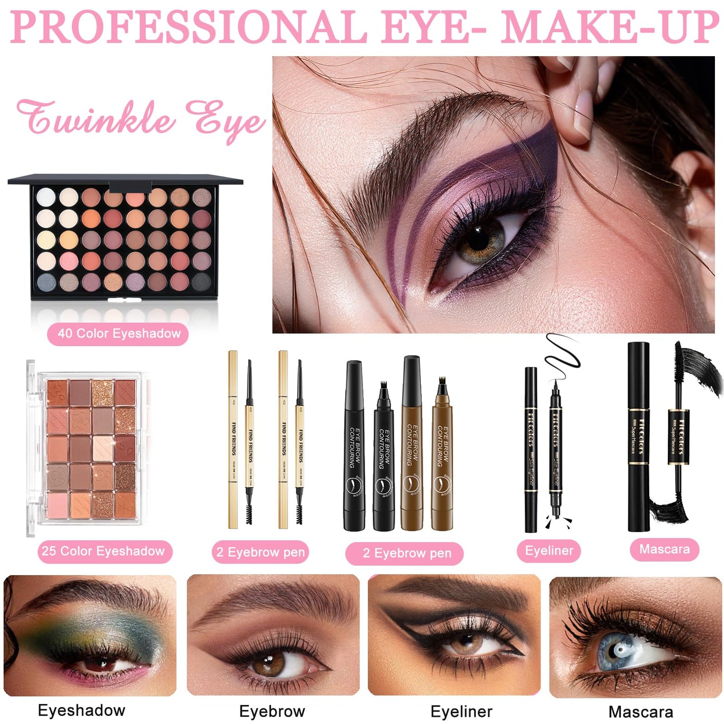 Makeup Kit for Women Full Kit, Makeup Set, Makeup Sets for Women Girls Teens, maquillaje para mujer, Make Up Set Includes Foundation 40 Color Eyeshadow Lipgloss etc Cosmetic Makeup Kit for Girls