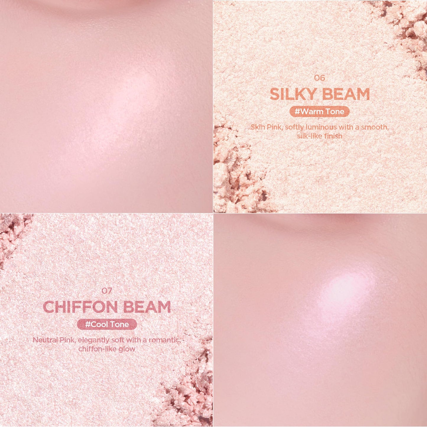 lilybyred Luv Beam Glow Veil | Korean Heart-Shaped Highlighter, Illuminating Shimmer, Radiant Glow, Silky Powder Texture, Buildable & Blendable, Lightweight & Long-Lasting, 0.11 oz. (02 Holy Beam)