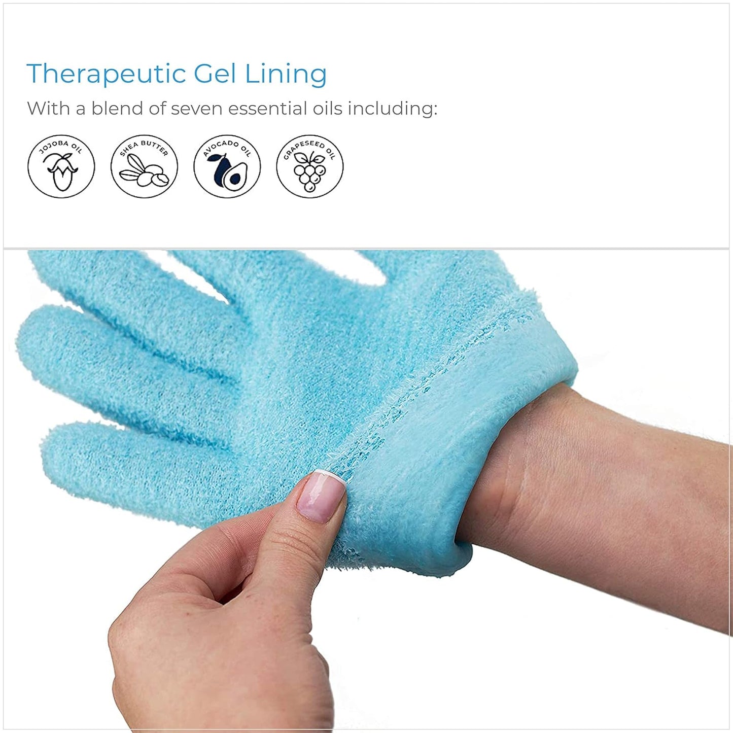 NatraCure 5-Toe Moisturizing Socks | Soft, Hydrating Fabric - Medium Size