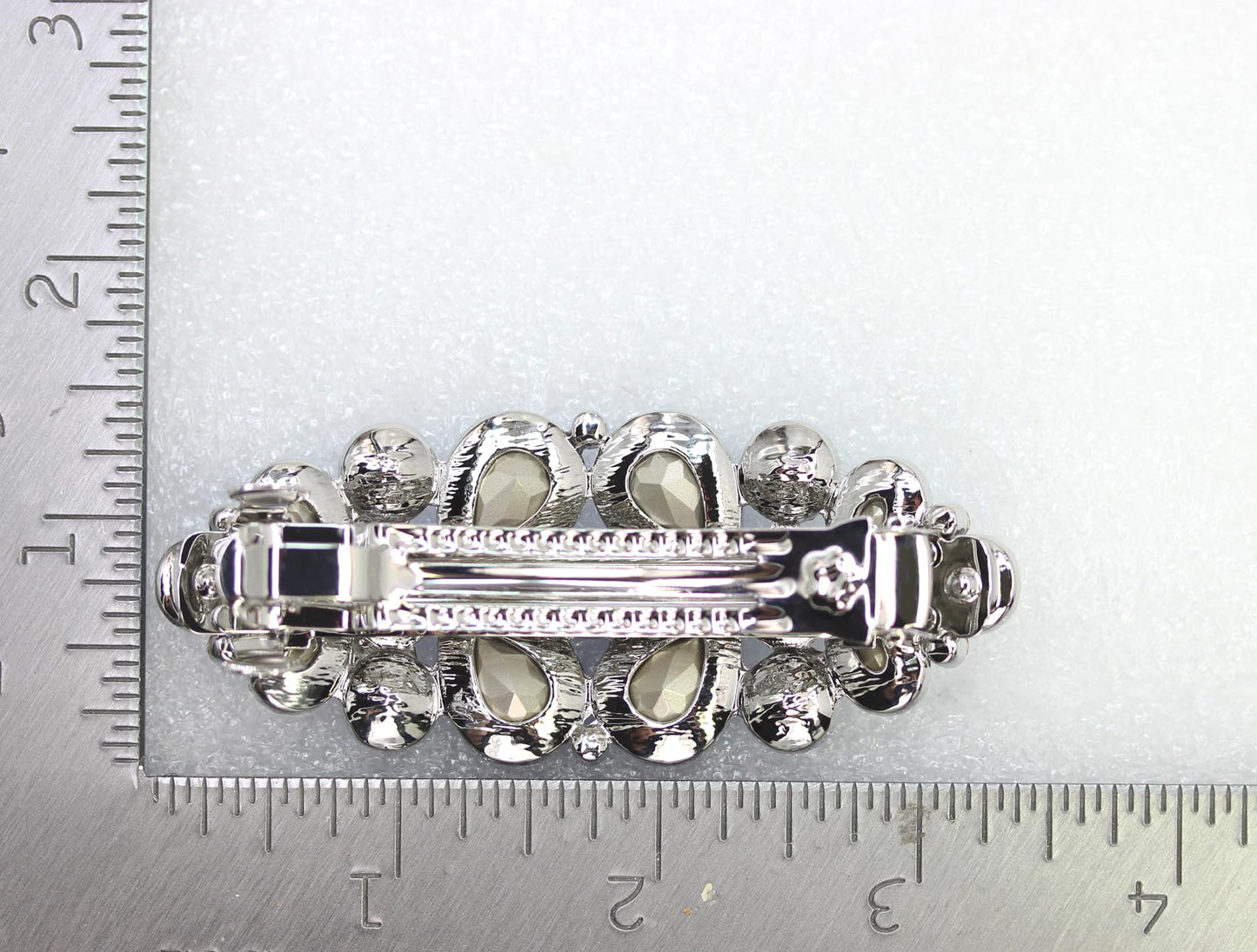 Faship Gorgeous Clear Rhinestone Crystal Floral Hair Barrette Clip