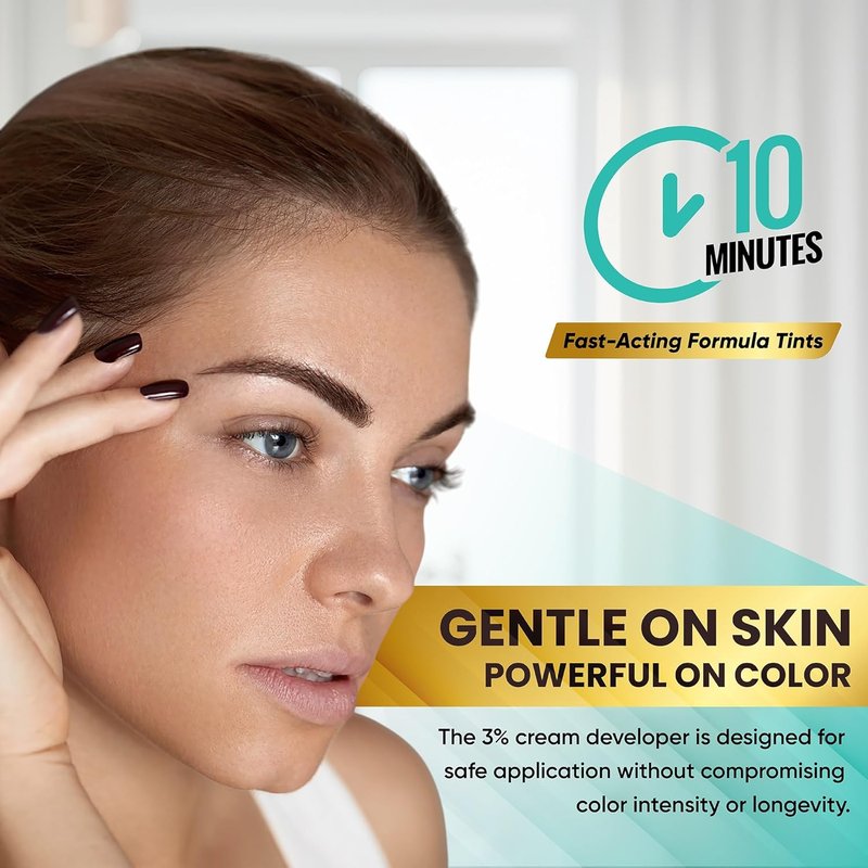 Dark Brown Hair Tint Kit - Professional Root Touch-Up Color, Waterproof Formula | 25ml, Lasts 4-6 Weeks, 40 Applications
