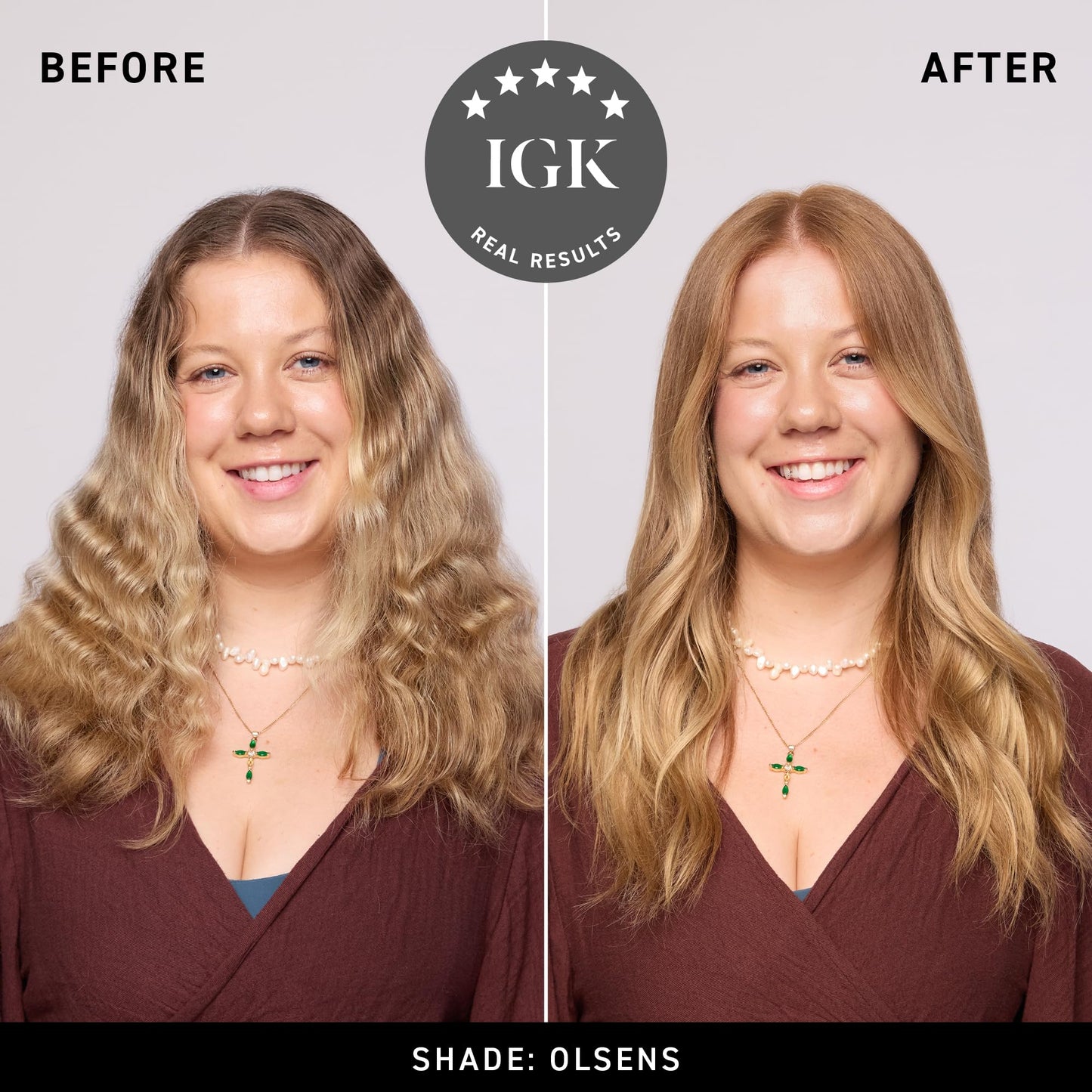 IGK Permanent Hair Dye Color Kit | 9GB Olsens - Light Beige Blonde | 100% Gray Color Coverage + Strengthen + Shine | Ammonia Free