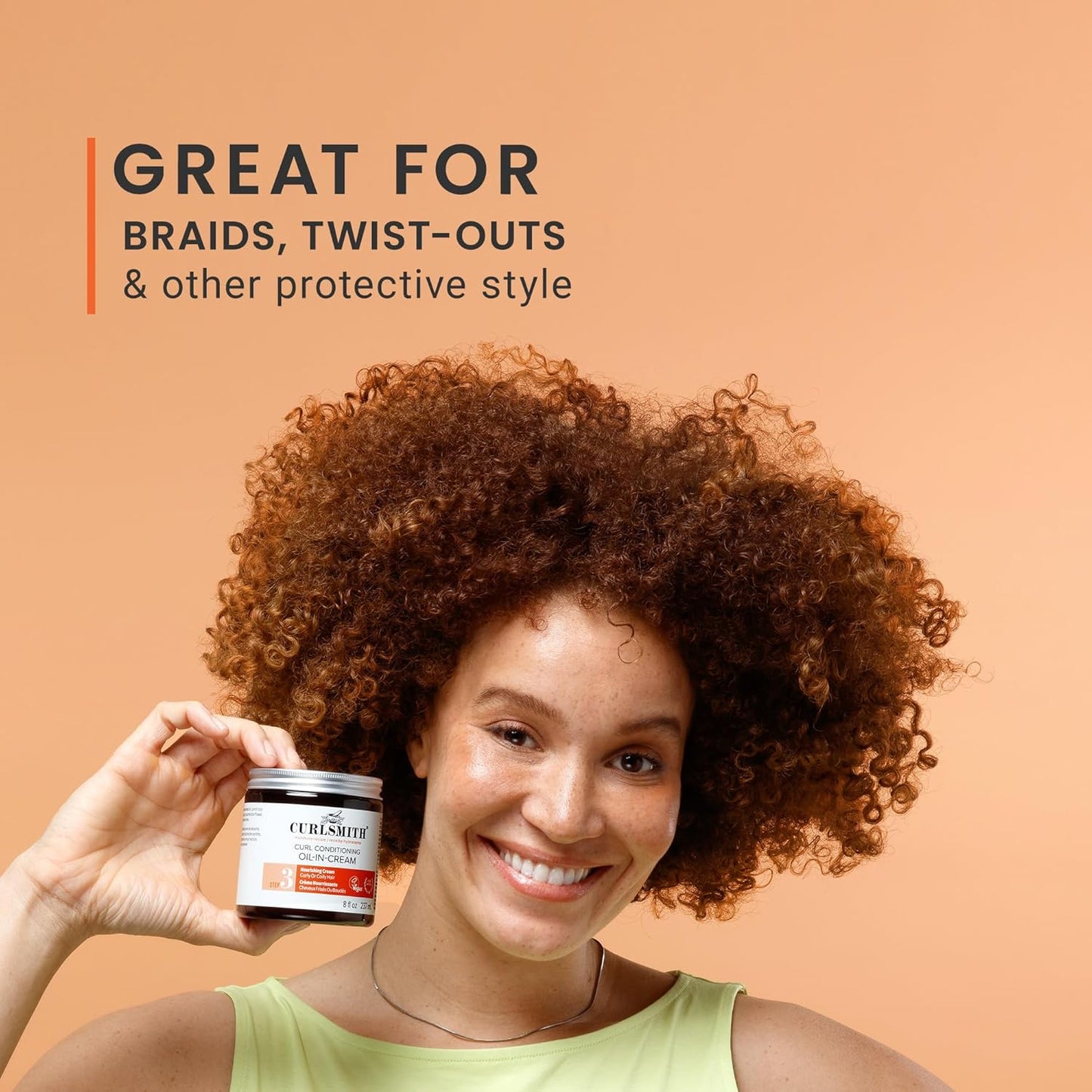 Curl Conditioning Oil-in-Cream - Deep Moisture Leave-In for Thick Curly Hair | Vegan & Cruelty-Free