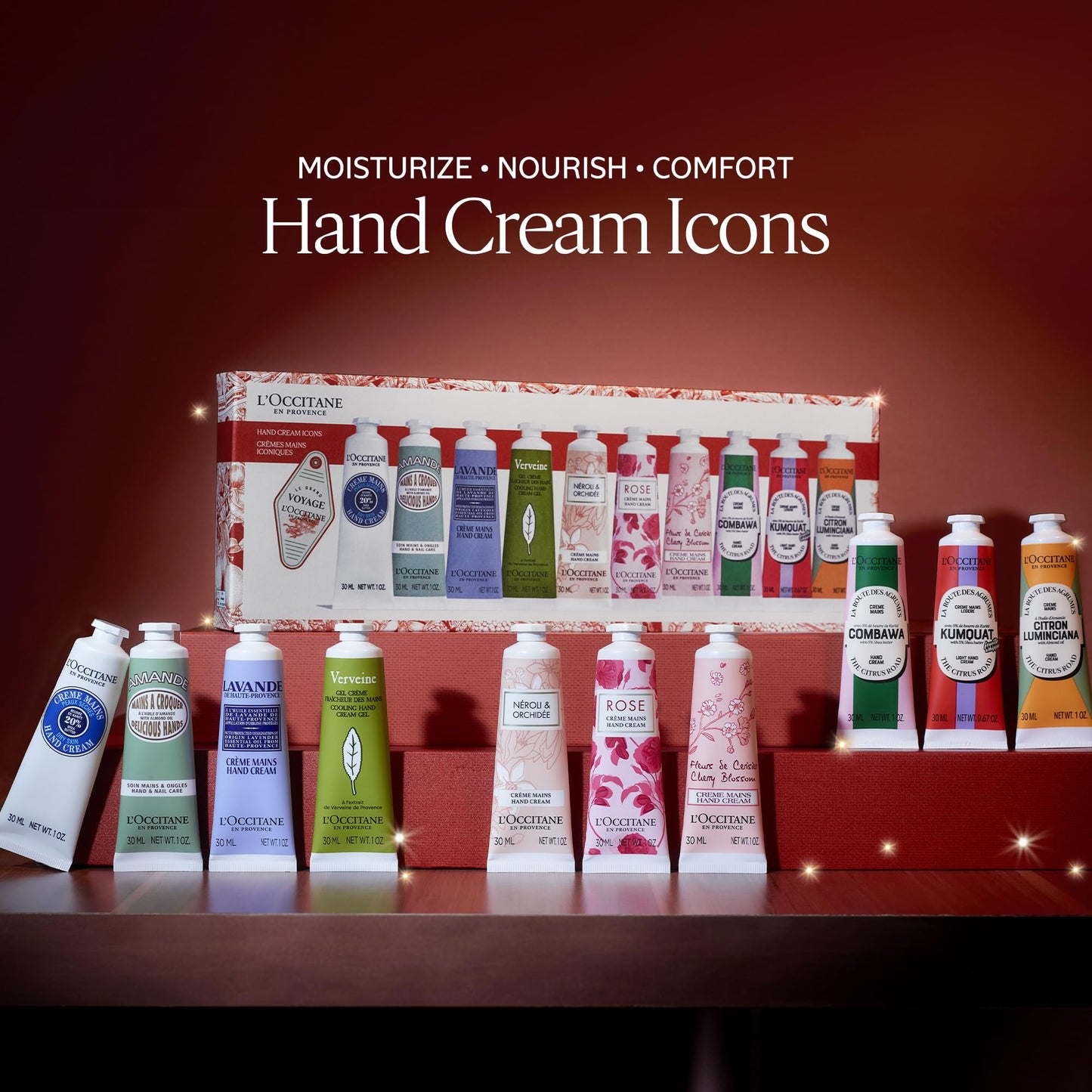 L’Occitane Soften & Go Hand Creams Gift Set, Holiday 5-Piece Skincare Essentials, Travel Size Daily Hydrating Minis, Moisturizes & Nourishes Dry Hands