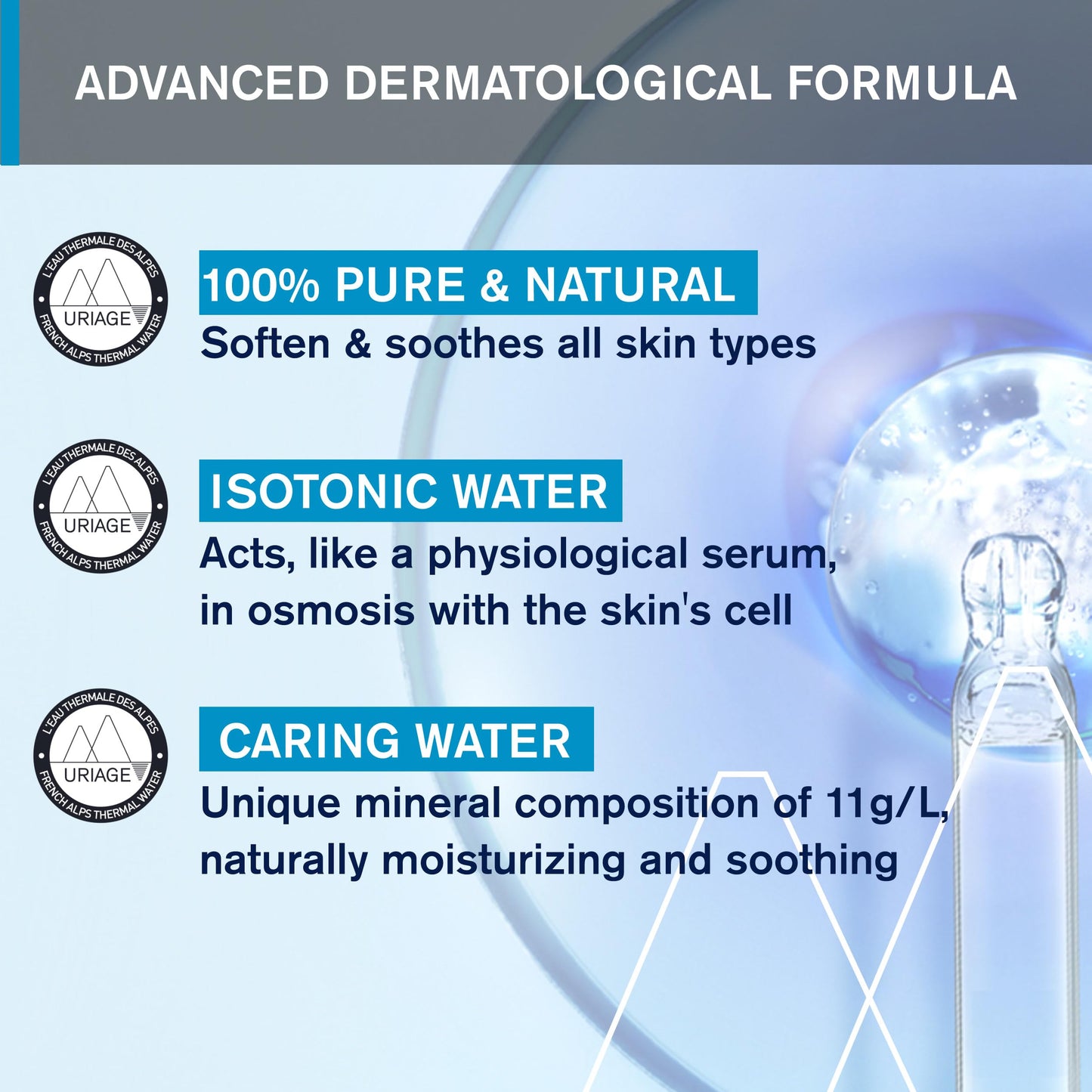 Uriage Face Mist Thermal Water, 100% Pure & Natural, + 32% of Hydratation after 1 hour, hydrates & Soothes Fresh Spray, Multi-purpose, for the whole Family