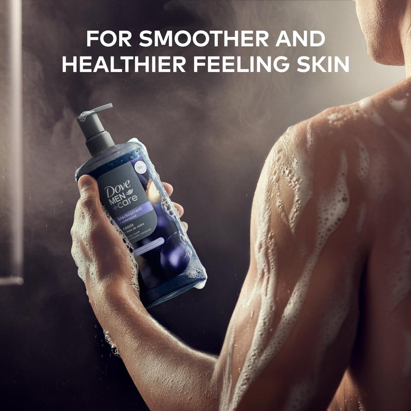 DOVE MEN Blackcurrant + Cedarwood Moisturizing Body Wash | #1 Dermatologist Body Wash for Men, Sulfate Free, Paraben Free, & Dye Free | 26oz