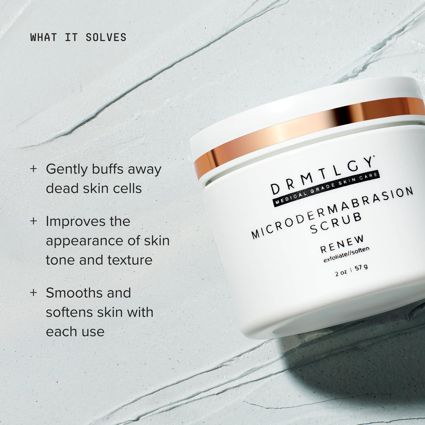 DRMTLGY Microdermabrasion Facial Scrub and Face Mask. Non-Abrasive Face Exfoliator Improves Acne Scars, Blackheads, Pore Size, and Skin Texture (2 oz (Pack of 2))