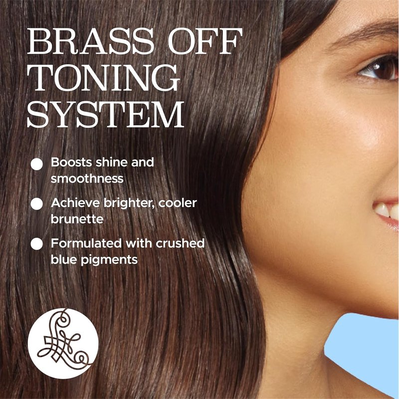 Luseta Color Brightening Blue Shampoo - Neutralizes Brassy Tones for Brunettes | 16.9oz, Sulfate-Free