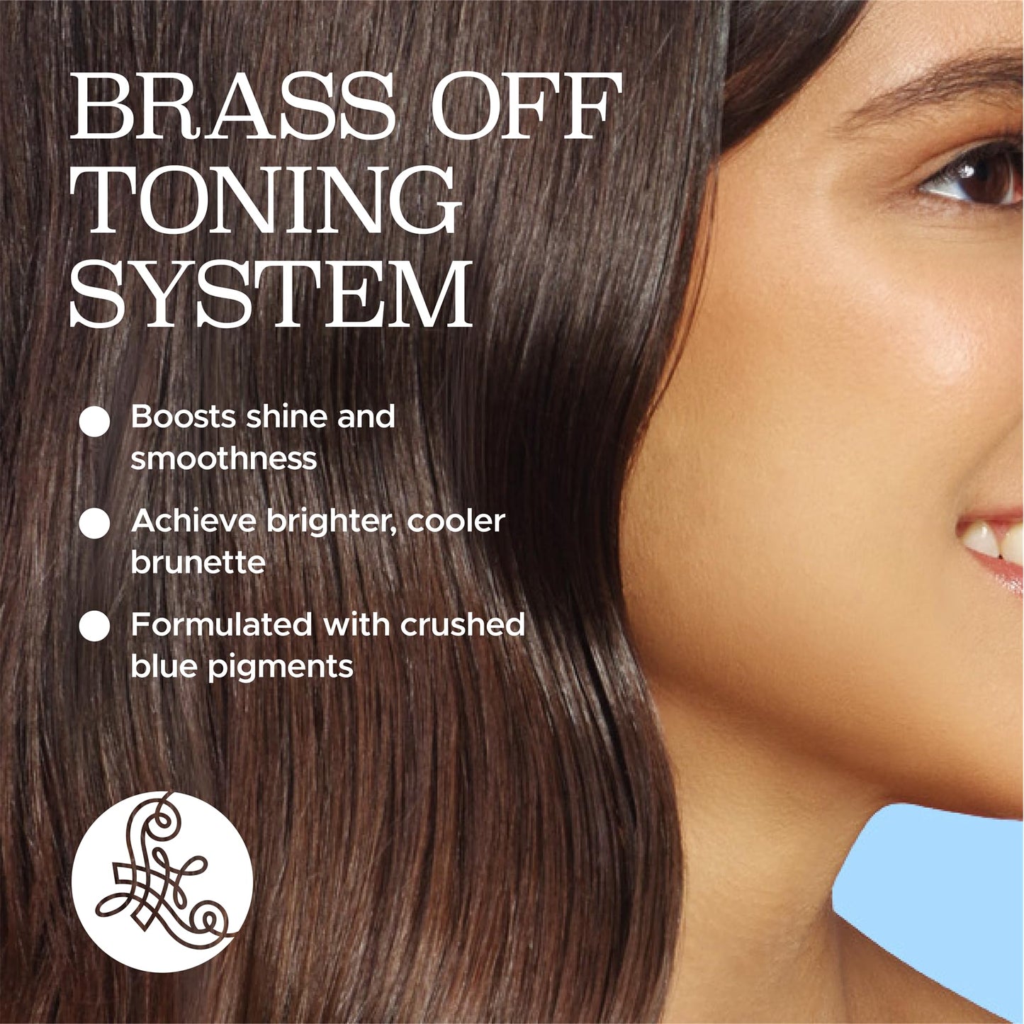 Luseta Blue Conditioner for Brassy and Cool-toned Brunette Color, Color Depositing and Brightening for Treated Hair 16.9oz