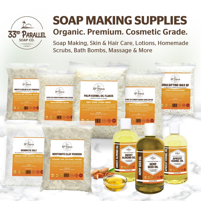 ORGANIC SWEET ALMOND OIL (16 oz) Premium Cold Pressed Unrefined | 100% Pure Sweet Almond Oil for Skin, Face, Hair, Soap Making | Carrier for Essential Oils | Available in Bulk | 16 FL OZ