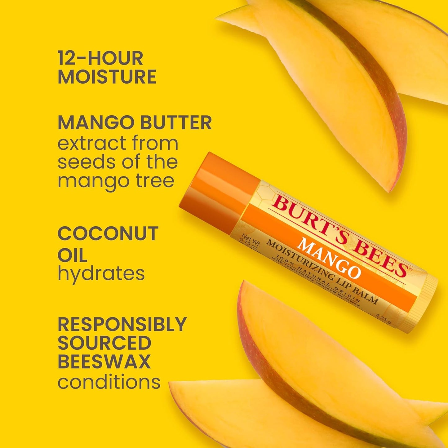 Burt's Bees Natural Moisturizing Lip Balm - Superfruit Flavor | Hydrating & Nourishing Formula