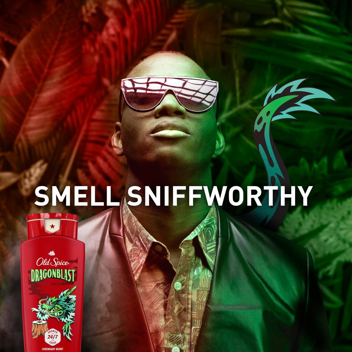 Old Spice Cleansing Body Wash for Men, 3X Defense, 24/7 Shower Fresh with Lasting Scent, 2-in-1 Body & Face Wash, Dragonblast Scent, 24 oz (Pack of 4)