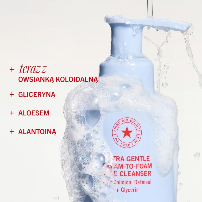 Ultra Gentle Cream-to-Foam Facial Cleanser - Makeup Removing Face Wash with Colloidal Oatmeal & Glycerin for Sensitive, Acne-Prone Skin